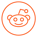 Reddit Neon Line Icon
