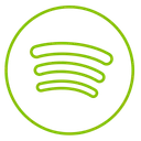 Spotify Neon Line Icon