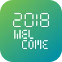 New Year Day Welcome Icon