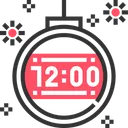 New Years Eve Clock Time Icon