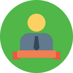 Office, Employee, Man, Label, Ribbon, Achievement Icon png