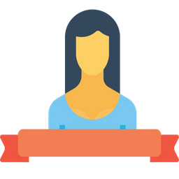 Office, Employee, Woman, Label, Ribbon, Achievement Icon png