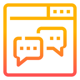 Online Communication Icon Of Gradient Style Available In Svg Png Eps Ai Icon Fonts