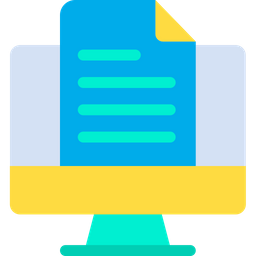 Online Document Icon - Download in Flat Style