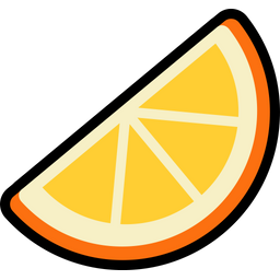 Orange Sliced Half Cut Icon - Download in Colored Outline Style