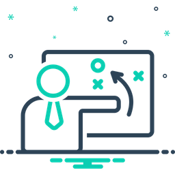 Person Explaining Strategy On Aboard With A Sketch Icon