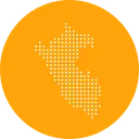 Peru Country Map Icon