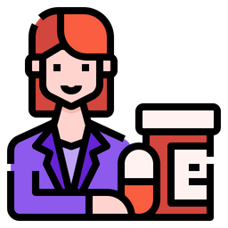 Pharmacist Icon - Download in Colored Outline Style