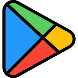 Play Store Icon - Download in Colored Outline Style