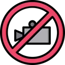 Prohibited Videography Stop Piracy Ban On Video Icon
