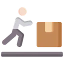 Pushing Delivery Box Icon