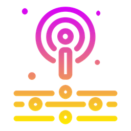 Radio Podcast Icon - Download in Gradient Style