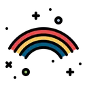 Rainbow Full Colorful Icon