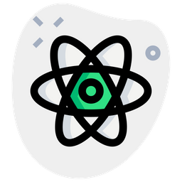 React Logo Icon - Download in Colored Outline Style