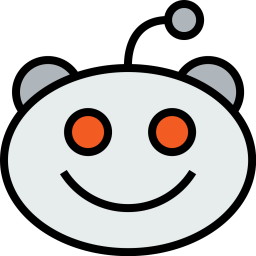 Reddit Logo Icon - Download in Colored Outline Style