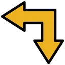 Left Down Arrow Resize Move Icon