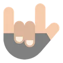 Rock Hand Gesture On Icon