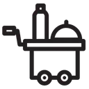 Room Service Food Trolley Hotel Icon