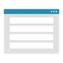 Rows Layout Design Icon