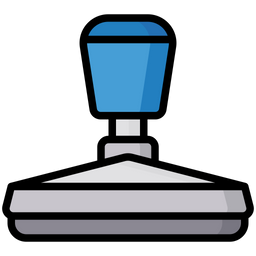 Rubber Stamp Icon - Download in Colored Outline Style
