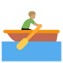 Sailboat Man Riding Icon