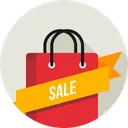 Sale Ribbon Carry Icon
