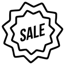 Sale Ribbon Label Icon