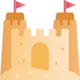 Sand Castle Icon - Download in Flat Style