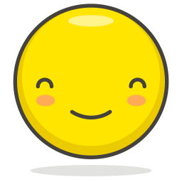 Satisfied Emoji Icon - Download in Colored Outline Style