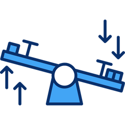 Seesaw Icon - Download in Colored Outline Style