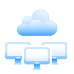 Shared cloud hosting Icon
