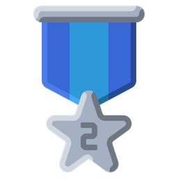 Silver Star Medal Icon - Download in Flat Style