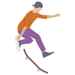 Skateboarder Icon - Download in Flat Style