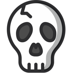 Skull, Bone, Evil, Halloween, Scary Icon - Download in Colored Outline ...