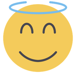 Smiling Face With Halo Emoji Icon - Download in Flat Style