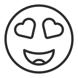 Smiling Face With Heart Eyes Emoji Icon - Download in Line Style