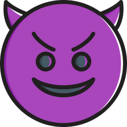 Smiling face with horns Emoji Icon - Download in Colored Outline Style