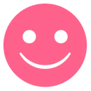 Pink Happy Smile Icon