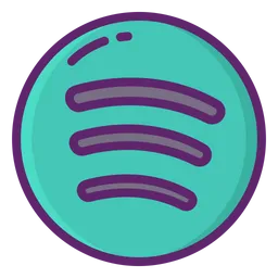 Spotify Logo Icon - Download in Colored Outline Style