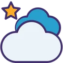 Star And Clouds Icon