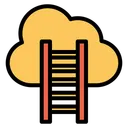 Cloud Stairway Cloud Success Competition Concept Icon