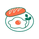 Sunny Side Up Egg Egg And Bread Sunny Side Up Egg And Bread Icon