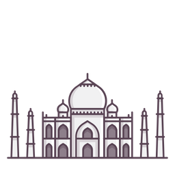 tajmahal icon of colored outline style available in svg png eps ai icon fonts tajmahal icon of colored outline style