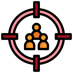 Targeting Icon - Download in Colored Outline Style