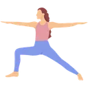 The Warrior 2 Virabhadrasana 2 Yoga Icon