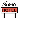 Three Star Hotel Icon