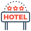 Three Star Hotel Icon