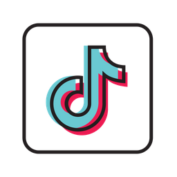 Tiktok Logo Icon - Download in Colored Outline Style