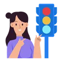Traffic Light Signal Road Icon