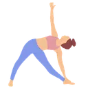 Triangle Trikonasana Yoga Icon